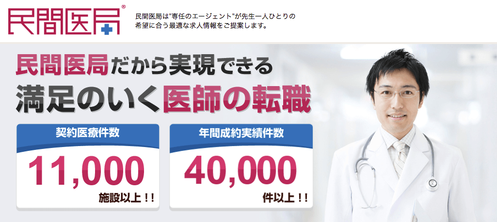 民間医局は、全国13の拠点から最新の求人情報を届けてくれる